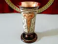 Медна чаша за вино 200 мл.,чиста червена мед., снимка 1