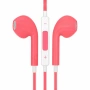 Слушалки с микрофон жични розови тип EarPods за телефон SP01446, Жични, 3.5мм жак, Вграден микрофон, снимка 1