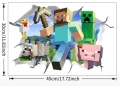 3 вида Minecraft Майнкрафт герои самозалепващ стикер лепенка за стена или гардероб, снимка 5