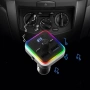 Bluetooth трансмитер за кола + 2 USB | RGB светлина | Handsfree, снимка 2