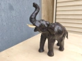 кожена статуетка/фигура на слон , снимка 3