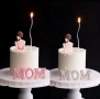 Mom мама фигурка за торта майка топер с перли Mom декорация на торта , снимка 1