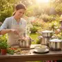Cheffinger комплект тенджери от неръждаема стомана 3 части, снимка 3