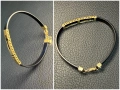 Силиконова гривна със златен кръст 585 14 карата zlatna grivna krast gold, снимка 6
