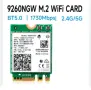  Intel® Dual Band WLAN-AC 9260 M.2 WLAN + Bluetooth адаптер M.2 2230 Wi-Fi мрежова карта с блутут, снимка 1