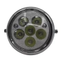 Кръгъл LED фар 5 инча за електрически скутер Citycoco, Harley, мотоциклет и ATV 12V-80V 50000ч 10423, снимка 3