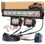 Комплект Лед Бар 20" 380W 52см +  2бр Халогени 4" 10см 60W + Окабеляване + Копче 12/24V за Кола АТВ , снимка 2