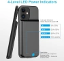 Нов Батериен калъф 7000mAh за iPhone 11 6.1 + Протектор екран Айфон защита, снимка 4