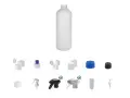 HDPE бутилка 500 мл, натурална, 28/410, снимка 3