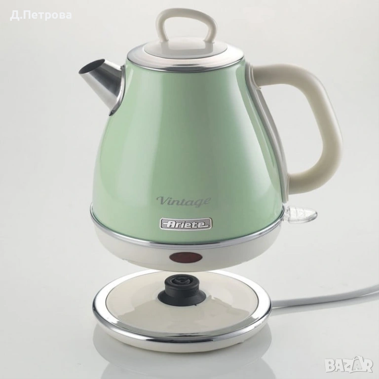 Ariete Vintage – ретро комплект кана + тостер (зелен цвят), снимка 1