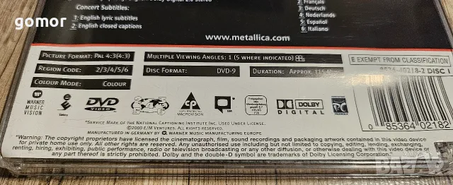 Metallica – S&M оригинален комплект 2 DVD с концерт и симфоничен оркестър, снимка 10 - CD дискове - 55564066