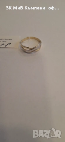 Златен пръстен 1.74гр 01595-26/2, снимка 4 - Пръстени - 54056674