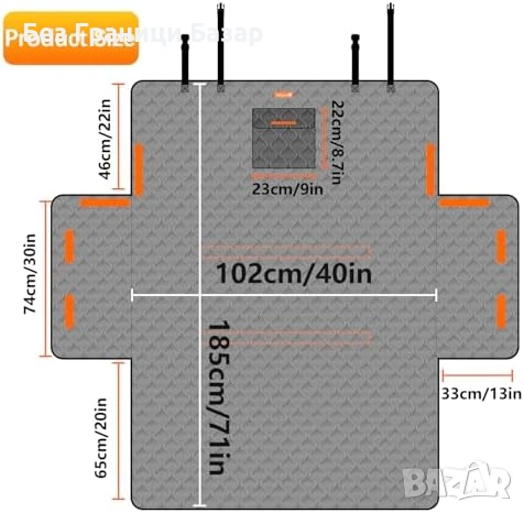Нов протектор Постелка за багажник за куче водоустойчива миеща се SUV кола, снимка 4 - За кучета - 54100874
