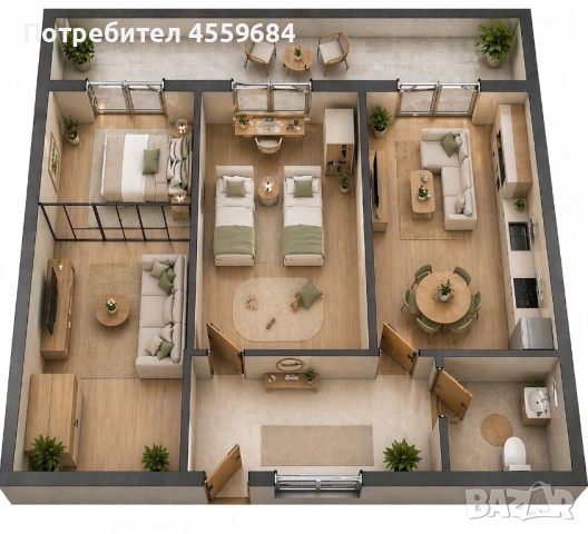 !!! ТОП ЛОКАЦИЯ !!! 102кв. Тухлен ЮЖЕН, снимка 3 - Апартаменти - 54320469