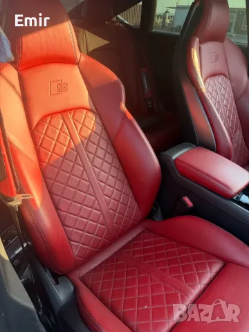 Комплект червен кожен салон Audi S5 B9/F5 – масаж и подгрев, снимка 6 - Части - 55694349