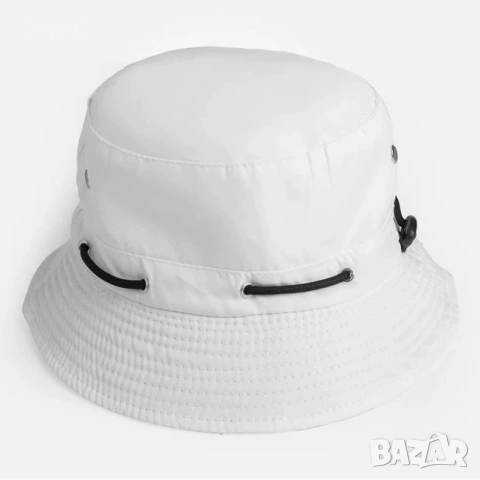 Мъжка шапка тип bucket бяла_1261081