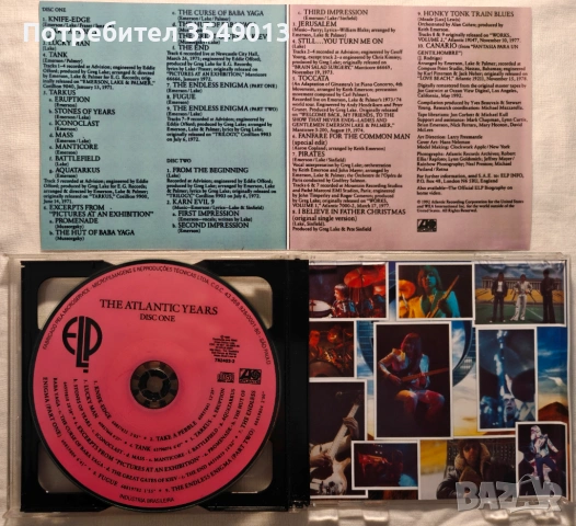 CD / ЦД компакт диск - Emerson, Lake & Palmer - 1992 - The Atlantic Years [2 CD] двоен диск, снимка 3 - CD дискове - 54483428