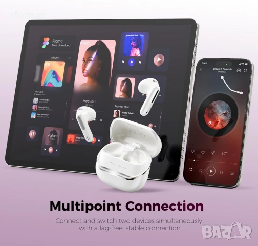 HAVIT Bluetooth 6.0 слушалки, ANC шумопотискане, 40 часа батерия, ENC микрофони, IP54, снимка 5 - Bluetooth слушалки - 54924040