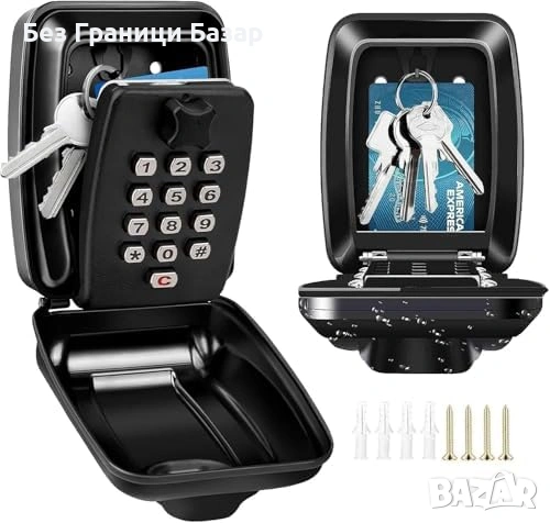 Нова Метална кутия за ключове с шифър външен вътрешен монтаж сейф ключ