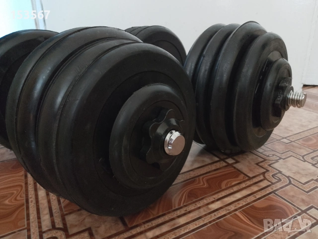 Дъмбели, гири, 40 кг. (2х20 кг.), снимка 4 - Други спортове - 54931683