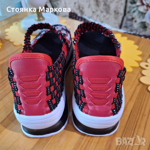 Нови сандали в червено, снимка 5 - Сандали - 54998210