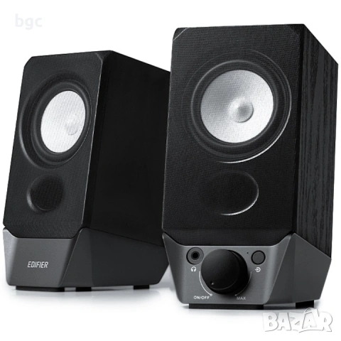НОВИ Premium MDF Тонколони Edifier R19BT-BK 2.0, Bluetooth, Обем, Жак за слушалки, Вградена звукова 