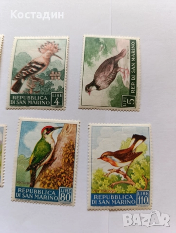 Пощенски марки Сан Марино 1960, снимка 4 - Филателия - 54776002