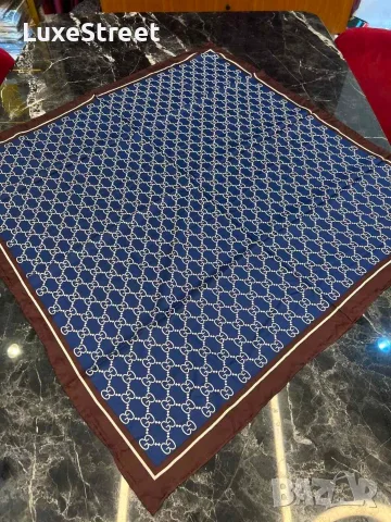 Gucci ⚜️ Louis Vuitton ⚜️ Fendi ⚜️ Burberry ⚜️Дамски Копринени Шалове , снимка 18 - Шалове - 55582761