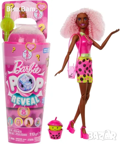 Оригинална ароматизирана кукла в чаша Barbie® Pop Reveal™ Berry Bubble / Green tea
