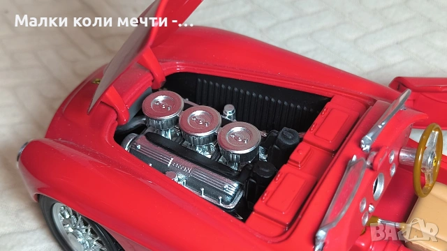 Метална кола Ферари 166MM - 1948 г., мащаб 1:18 , снимка 4 - Колекции - 54973829