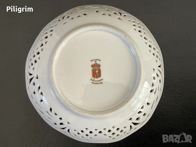 Декоративна чиния “Schumann Arzberg”, Германия, 1930-1945 гг., снимка 4 - Антикварни и старинни предмети - 55241856