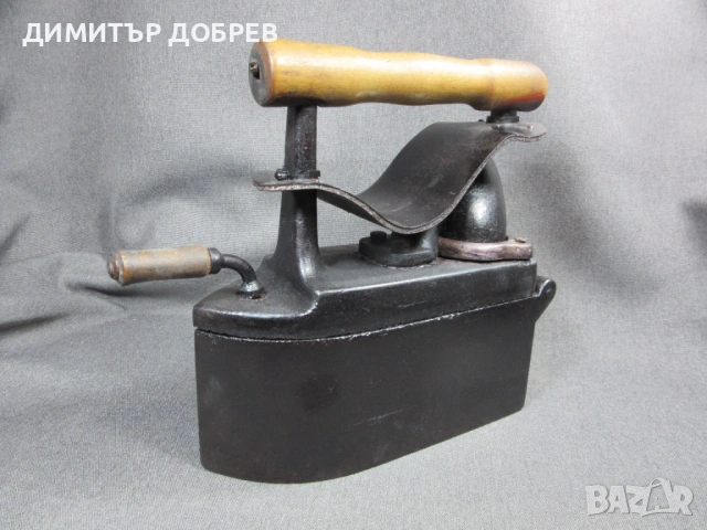 СТАРА РЕТРО ЧУГУНЕНА ЮТИЯ НА ЖАР С КОМИН И КЛАПА, снимка 3 - Антикварни и старинни предмети - 54158730