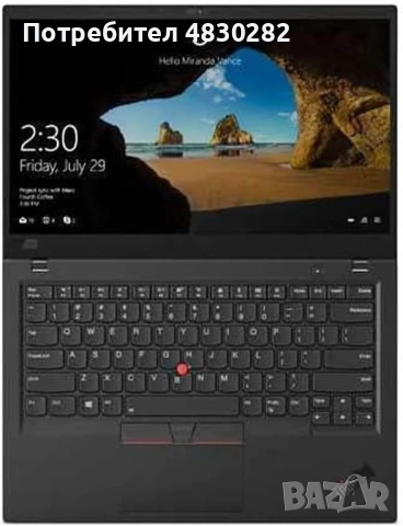  Лаптоп Lenovo X1 Carbon 6th i5-8350U 8GB 2560x1440 , снимка 3 - Лаптопи за работа - 54599513