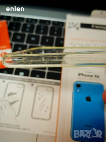 Кейс SPIGEN - Калъф за iPhone XR с течни кристали, кристално прозрачен (064CS24866) / Оригинал /, снимка 3 - Калъфи, кейсове - 31521987