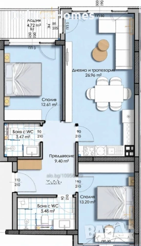 ПРОМОЦИОНАЛНА ЦЕНА! 960 евро/ кв.м! Тристаен - кв. Гагарин