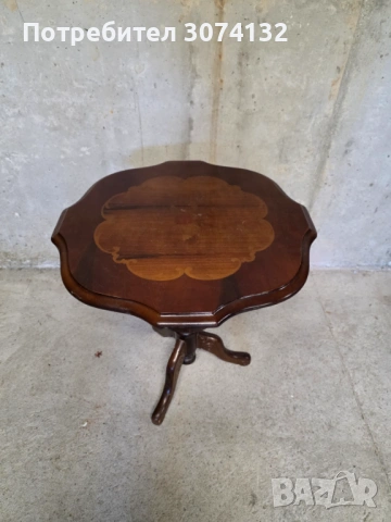 Помощна масичка с интарзия, снимка 3 - Маси - 54236859