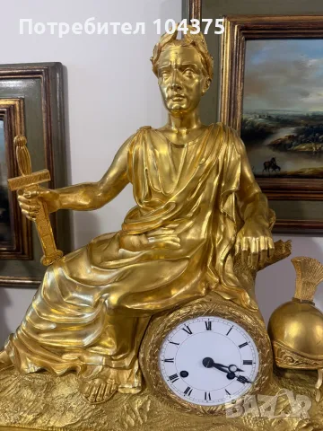 Уникален френски каминен часовник 1830г, снимка 3 - Антикварни и старинни предмети - 55691056