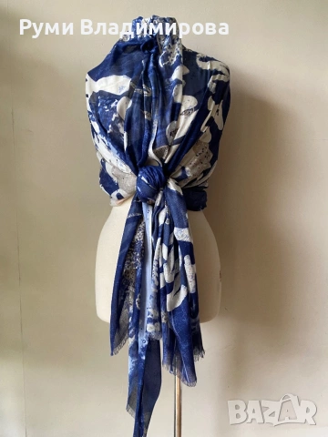 Голям, тънък шал/ различни видове, снимка 2 - Шалове - 47950367