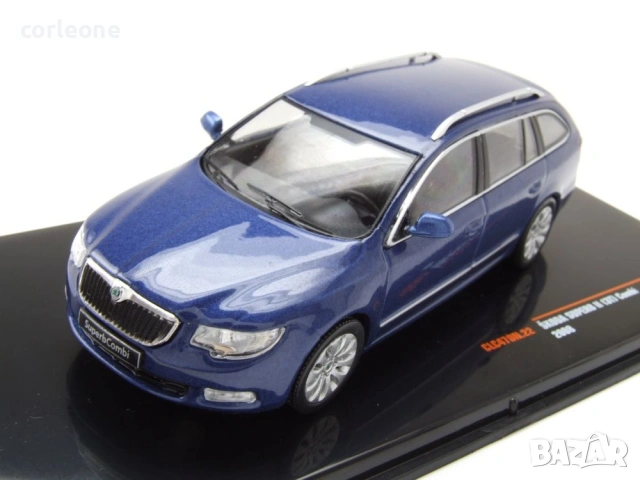 Skoda Superb II Kombi 2008 - мащаб 1:43 на ixo models моделът е нов в PVC дисплей-кейс, снимка 2 - Колекции - 54971582