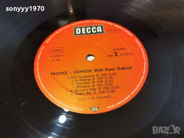 GENESIS ORIGINAL-ВНОС GERMANY 0205261920L1, снимка 8 - Грамофонни плочи - 54391543