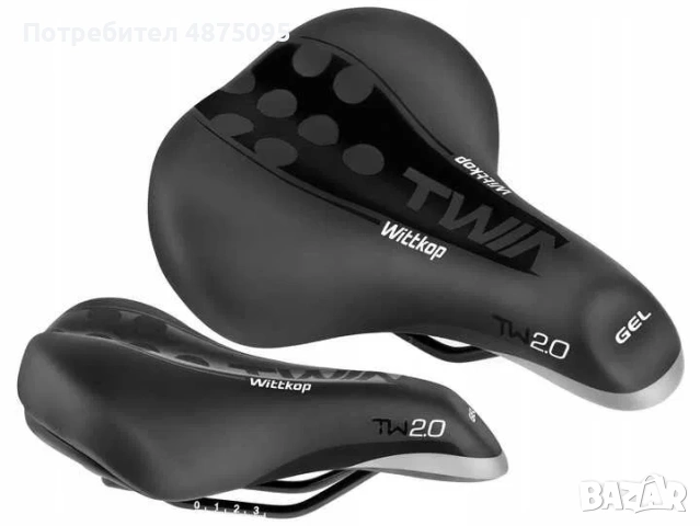 Седло за велосипед Wittkop Twin 2.0 Lady Gel Black - Trekking Bike