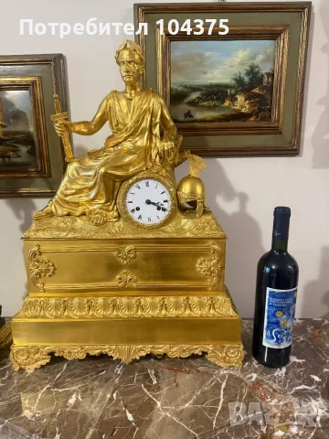 Уникален френски каминен часовник 1830г, снимка 4 - Антикварни и старинни предмети - 55691056