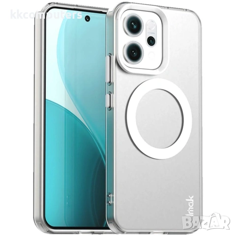 За Oppo Reno14 5G IMAK Магнитен Калъф PC + TPU с Прозрачен Гръб и Скрийн Протектор