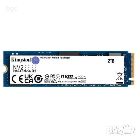 НОВ 2TB Kingston NV2 PCIe 4.0 NVMe Solid State Drive (SSD) , M.2 , снимка 2 - Твърди дискове - 55123272