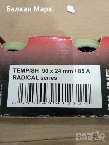 Комплект колелца за ролери Tempish Radical 90mm, 85A (4 бр.) – Нови, снимка 2 - Ролери, кънки - 54916757