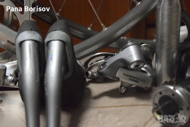 Ретро Шосеен Монтаж Shimano 600 Tricolore 6400 7 Скорости, снимка 3 - Части за велосипеди - 55541129