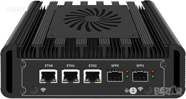 Мини компютри N100 Micro Firewall Appliance, 3 2.5Gbe i226 LAN порта, 2 SFP+ порта, Micro Router
