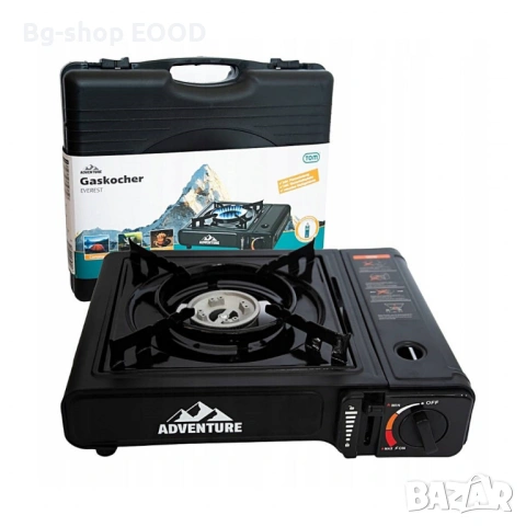 ПРОМО!! Туристически газов котлон 2в1, метален, 2100W, 34x28x11см, в куфар