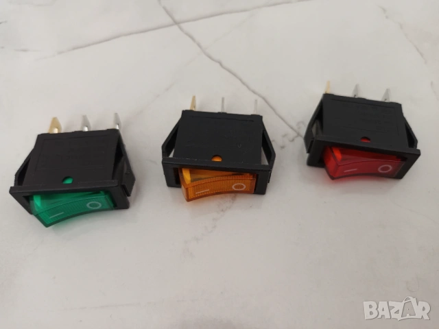 Бутон, прекъсвач, копче 12V 220V 3A 6A 20A, светещ бутон, снимка 2 - Друга електроника - 49296986