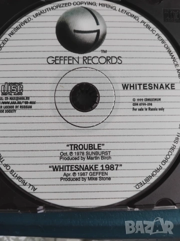 Whitesnake – Trouble / Whitesnake 1987 - матричен диск музика